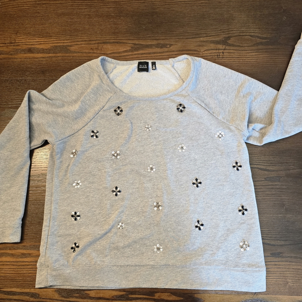 Saks Fifth Avenue Black Label Gray Knit Top - Picture 3 of 8